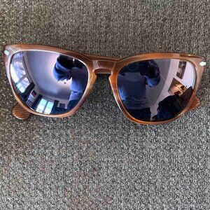 Persol Unisex Polarized Sunglasses Style PO3024S Brown Tortoise Frame Blue Lens